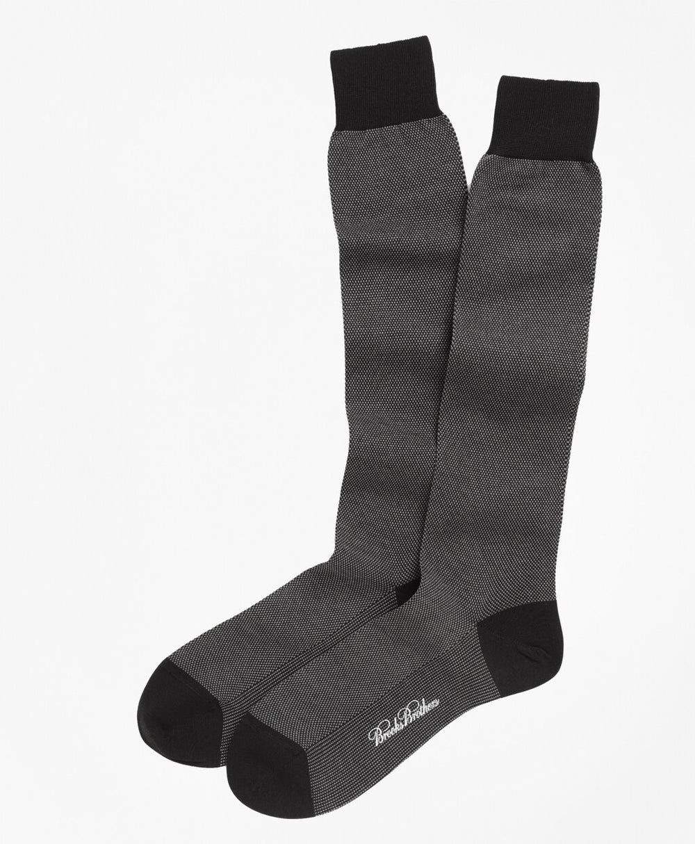 Brooks Brothers Men Cotton Bird's-Eye Over-the-Calf Socks