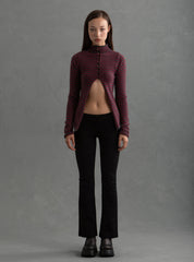 Norg Cardigan - Grey / Red | UNIF Clothing Sale
