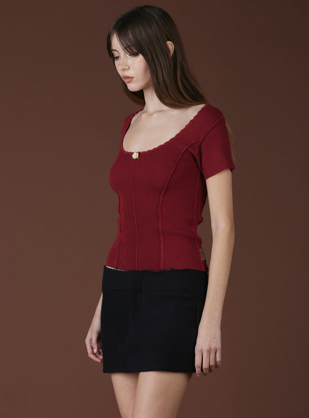XAE Ribbed Crop Top - Red | UNIF Clothing outlet