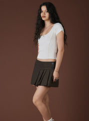 XAE Ribbed Crop Top - White | UNIF Clothing online shop