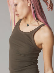 Staple Rib Tank Charcoal - Charcoal | UNIF Clothing Sale