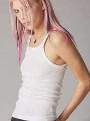 Staple Rib Tank - Optic White | UNIF Clothing near me
