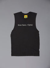 Jesus Saves Tank - Vintage Black | UNIF Clothing Sale