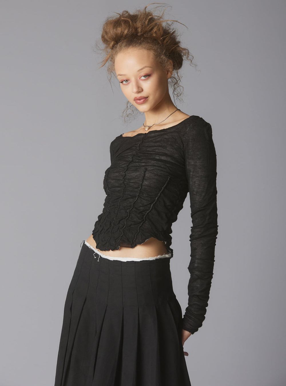Ripple Top - Black/White | UNIF Clothing outlet