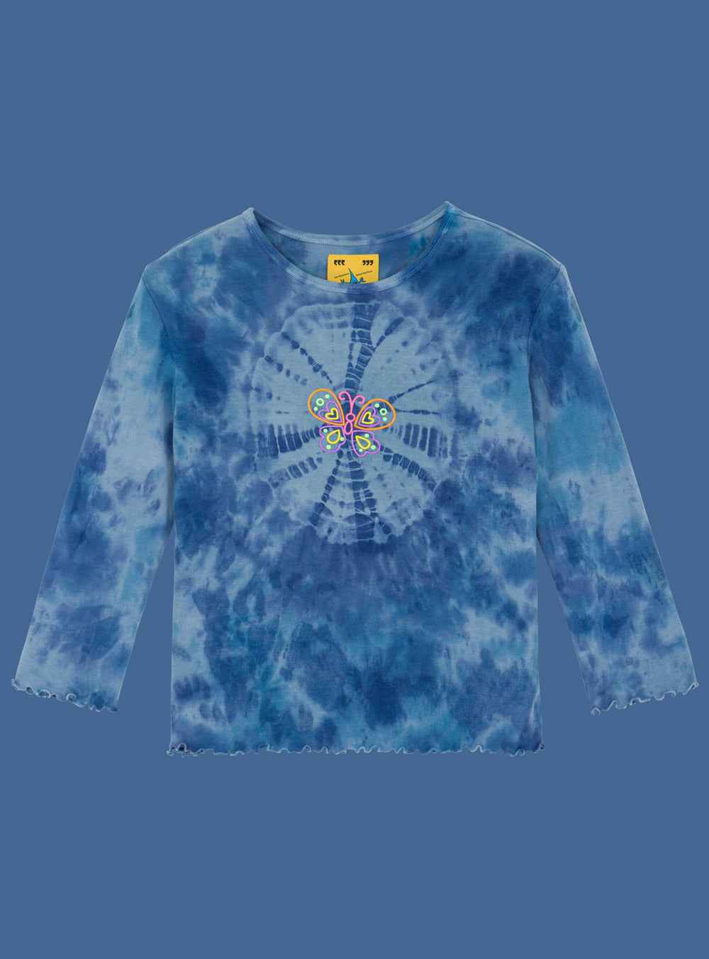 Morpho 3/4 Sleeve - Blue Tie Dye | UNIF Clothing for Sale