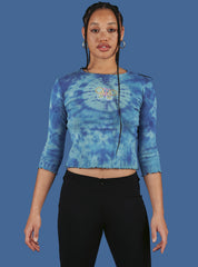 Morpho 3/4 Sleeve - Blue Tie Dye | UNIF Clothing for Sale