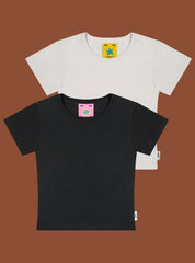 Lucky Tee Two-Pack - Vintage Black/Vintage White | UNIF Clothing outlet