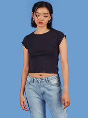 Lettuce Baby Tee Two-Pack - Vintage Black/Vintage White | UNIF Clothing discount