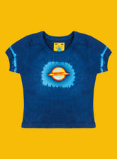 Saturn Baby Tee - Blue Tie Dye | UNIF Clothing for Sale