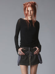 Gish Skirt - Navy/Blue | UNIF Clothing online
