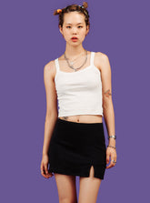 X Skirt - Black | UNIF Clothing Sale