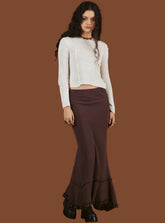 Rhizome Skirt - Brown | UNIF Clothing discount