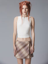 Witz Skirt - Brown/Cream Plaid | UNIF Clothing discount