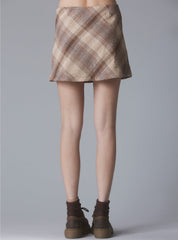 Witz Skirt - Brown/Cream Plaid | UNIF Clothing discount