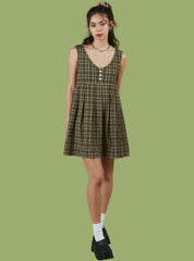 Mizuna Dress - Green Plaid | UNIF Clothing online