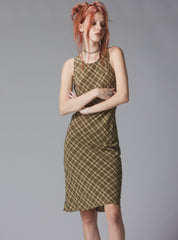 Kelp Dress - Green Plaid | UNIF Clothing online
