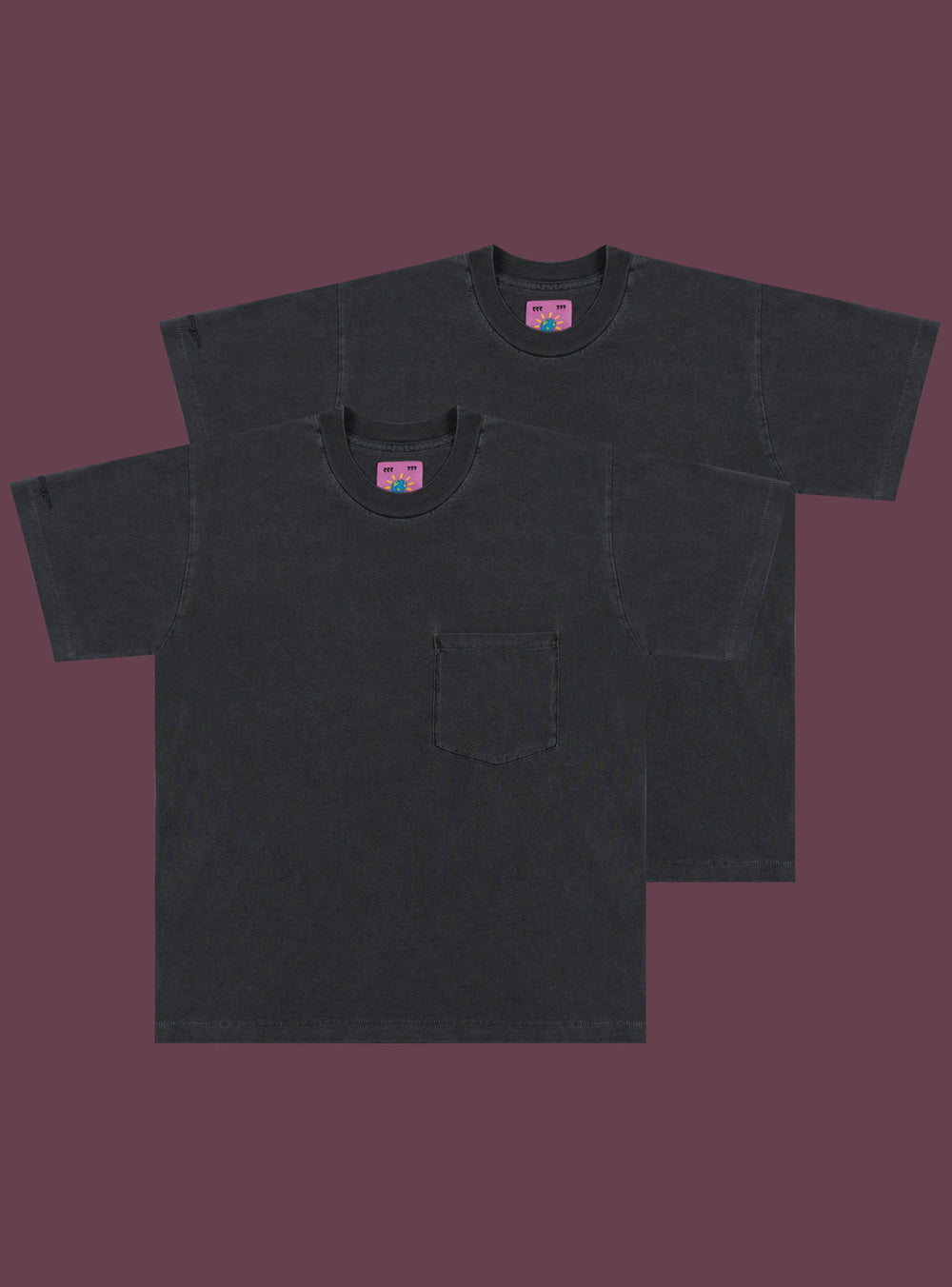 Pocket Tee Two-Pack - Vintage Black | UNIF Clothing Sale