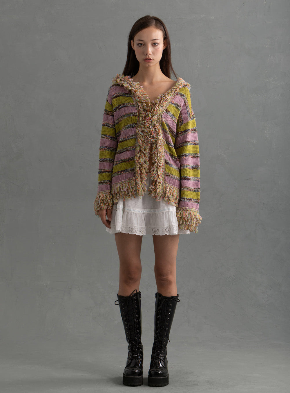 Tink Sweater - Green / Lavendar | UNIF Clothing on Sale