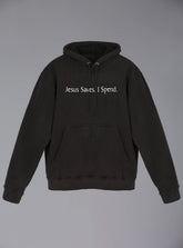 Jesus Saves Hoodie - VIntage Black | UNIF Clothing online shop