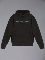 Jesus Saves Hoodie - VIntage Black | UNIF Clothing online shop