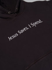 Jesus Saves Hoodie - VIntage Black | UNIF Clothing online shop