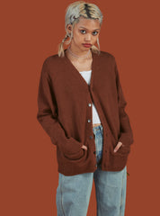 X Cardigan - Brown | UNIF Clothing outlet
