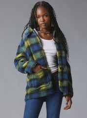 Vague Jacket - Green/Blue Plaid | UNIF Clothing on Sale