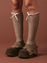 Prim Socks - Brown/White | UNIF Clothing near me