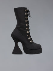 Victorian Lace Up Platform Heel - Black | UNIF Clothing on Sale