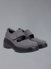 Felt Platform Sandal In Grey - Grey | UNIF Clothing near me