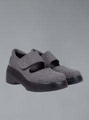 Felt Platform Sandal In Grey - Grey | UNIF Clothing near me