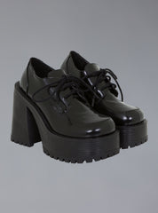 Stacked Platform Oxford Shoe - Shiny Black | UNIF Clothing discount