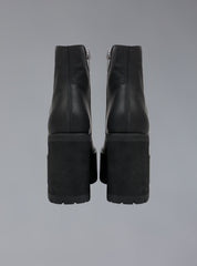 Platform Leather Ankle Boot With Heel - Black | UNIF Clothing online
