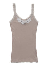 Vintage Abercrombie & Fitch Flower Tank - Tan | UNIF Clothing online