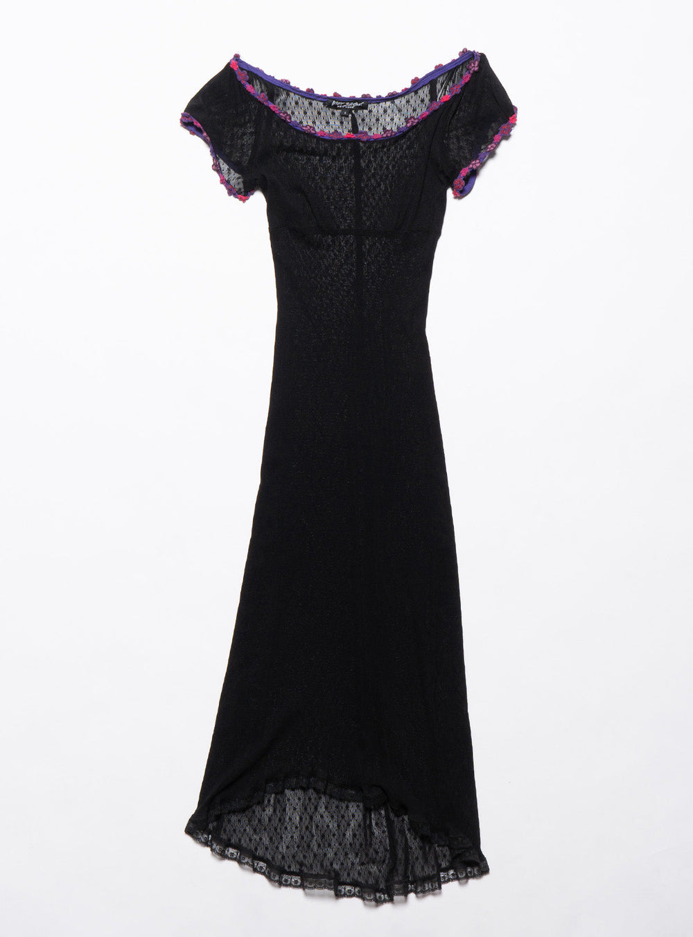 Vintage Betsy Johnson Lace Dress With Purple Trim - Black | UNIF Clothing discount
