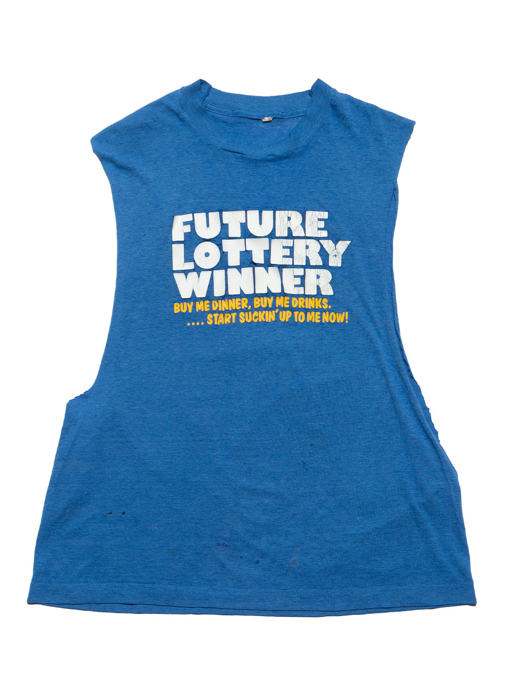 Vintage Future Lottery Winner Sleeveless Tee - Blue | UNIF Clothing near me