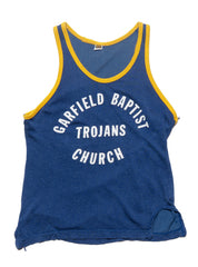 Vintage Garfield Baptist Church Trojans Tank - Blue | UNIF Clothing Sale