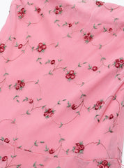 Vintage Pink Floral Dress - Pink | UNIF Clothing on Sale