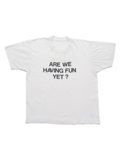 Vintage Are We Having Fun Yet? Tee - White | UNIF Clothing for Sale