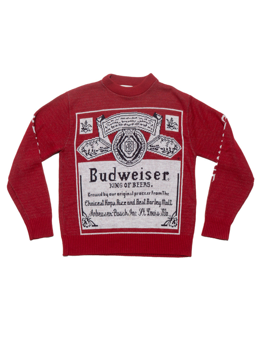 Vintage Budweiser Knit Sweater - Red | UNIF Clothing online
