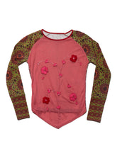Vintage Kizungu Zungu Flower Long Sleeve Top - Red / Green | UNIF Clothing outlet