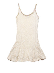 Vintage Betsy Johnson Cream Lace Mini Dress - Beige | UNIF Clothing outlet