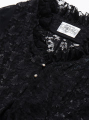 Vintage Frill by h.naoto Bolero Lace Cardigan - Black | UNIF Clothing online shop