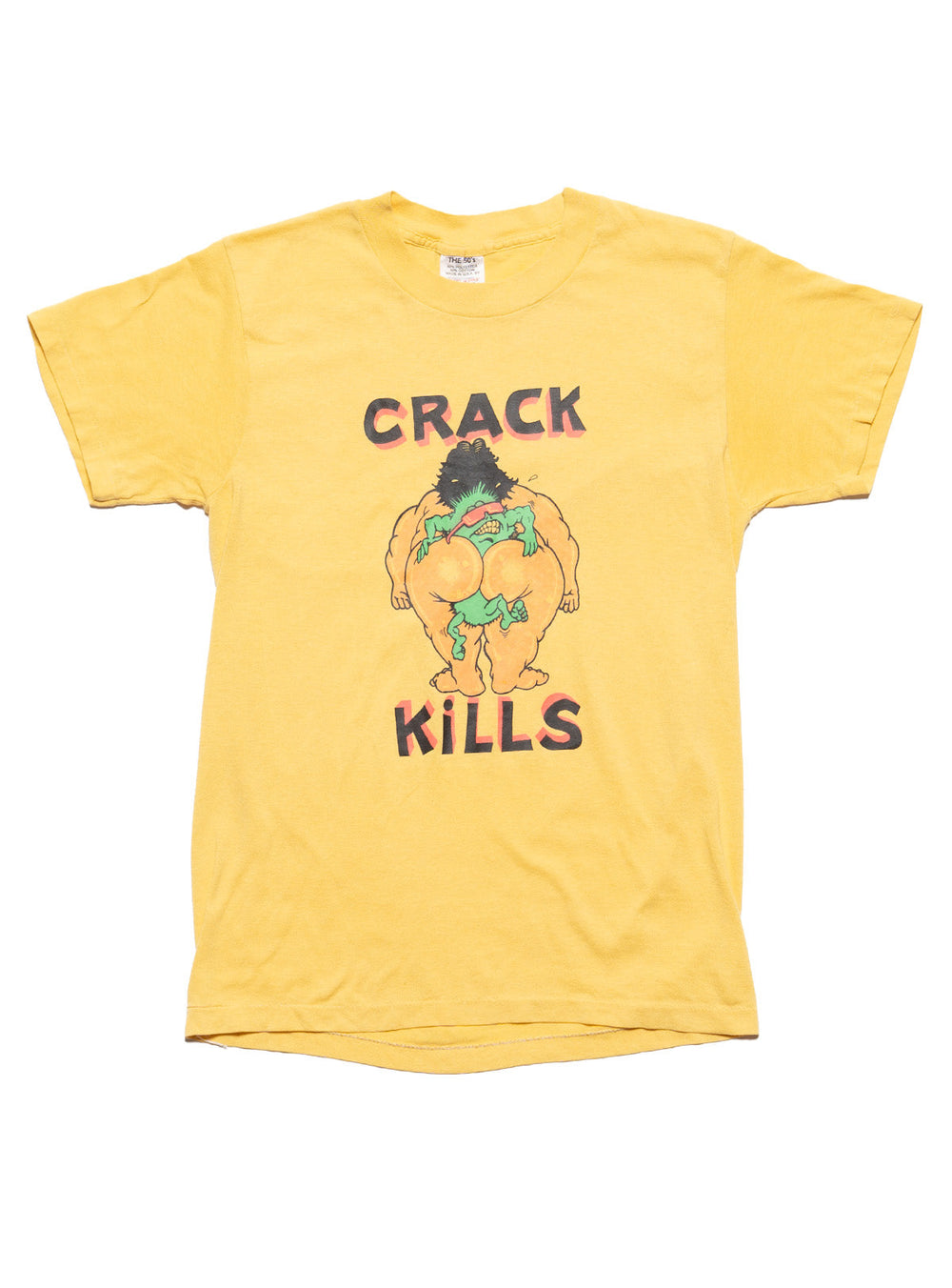 Vintage Crack Kills Tee - Yellow | UNIF Clothing on Sale