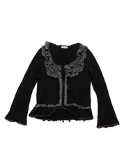 Vintage Jojoba Frill Top - Black | UNIF Clothing discount