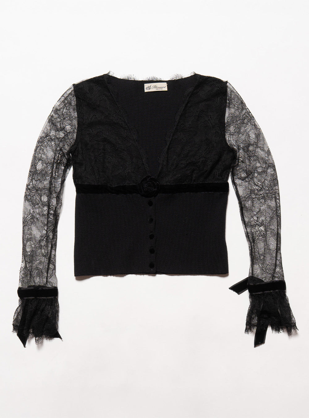 Vintage Blumarine lace Rose Sweater - Black | UNIF Clothing near me