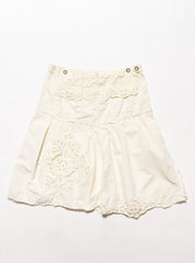 Vintage DA-NANG Yellow Eyelet Skirt - Yellow | UNIF Clothing for Sale