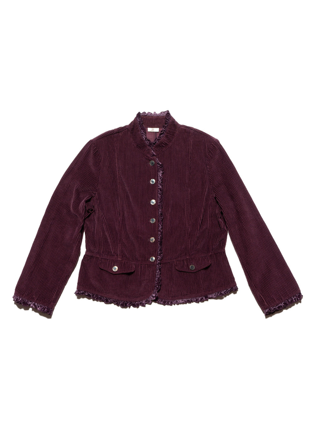 Vintage H Moser Frill Top - Purple | UNIF Clothing online