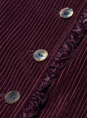 Vintage H Moser Frill Top - Purple | UNIF Clothing online