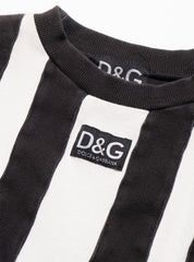 Vintage D&G & Striped Longsleeve Top - Black / White | UNIF Clothing online shop